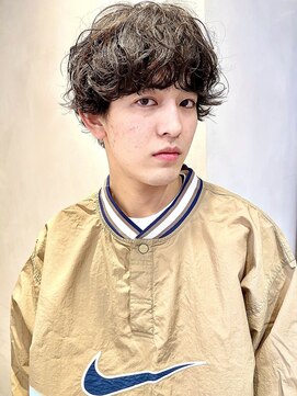 ソト 銀座(soto.) ブルーブラック/フェザーパーマ/刈り上げセンターパート［銀座］