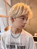 ディーバ 銀座(D.I.E.V.A)&nbsp;メンズ毛流れセンターパートカルマスタイルダブルカラーブロンド