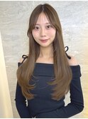 オリーブグレー/ボブ/顔周り/小顔/レイヤー/髪質改善/縮毛矯正