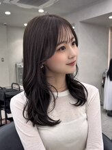 韓国風レイヤーカット/透明感カラー/オリーブブラウン/髪質改善