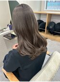 透明感グレージュ+上品なレイヤー