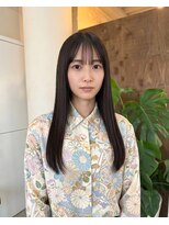 零秒女髪 千里丘店 上品でまとまる髪質改善ストレートロング艶髪美髪髪質改善カラー