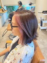 クレイン バイ パプスドコワフュール 宝塚中山寺(Crane by Pap'sde coiffeur)&nbsp;ピンクのフェイスフレーミングカラー♪