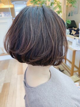 オーシャン(Ocean) [OCEAN Hair&Life藤原純] 白髪ぼかしハイライトナチュラルボブ☆