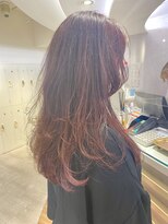 サロンドジョー(salon de joe) 【TAKUYA】ブリーチなしダブルカラーピンクレッド