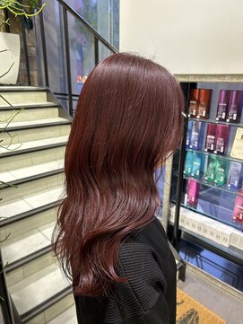 ゼスト 吉祥寺店(ZEST) 吉祥寺/石橋/ブリーチせずに暖色系カラーに！チェリーレッド