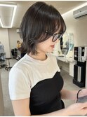 ダブルカラー外ハネボブインナーカラーハイライトケアブリーチ