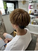 札幌大通りメンズショートカット波巻きツイストスパイラルパーマ
