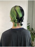 ヘアアレンジ デザインカラー ツートンカラー