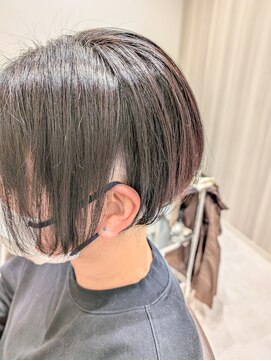 ジュール アヴェダ(Jour AVEDA) かぶせパッツン前下がりボブ