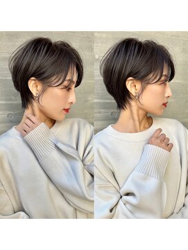 ロンドプロフィール 浦和(Lond profil) 大人可愛い20代30代40代黒髪前下がりショートボブ丸みショート◎
