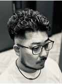 Barber Cut +ナチュラルカール（ロッドパーマ）