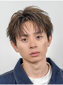 韓国センターパートコンマバングフェザーパーマニュアンスパーマ