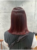 切りっぱなしボブ+暖色カラー 立川/立川駅/髪質改善カラー