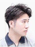 ツーブロックツイストスパイラルメンズショート