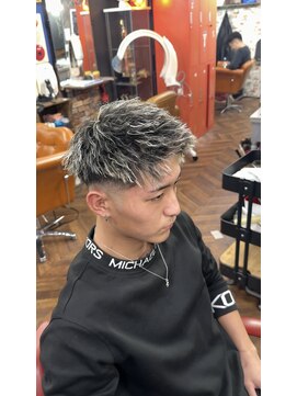 クラウン(CROWN) ツイストパーマ×ホワイトメッシュ