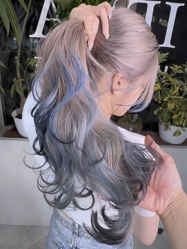 イエナ 渋谷(IENA) ダークグレージュセミロングレイヤーシャギーカット