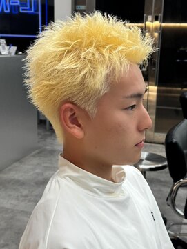 エルマーク 松山(L-MARK) ダブルカラー/ブリーチ/シルバーカラー/ハイトーン/メンズ