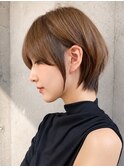 【福島】アースカラー耳かけくびれヘアショートボブ新宿