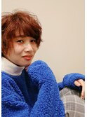 ニュアンスくせ毛風パーマ小顔マスキュリンショート大人マッシュ