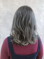 ムウ 難波(MOU)&nbsp;ダブルカラー_グレージュカラーボブウルフココアベージュ