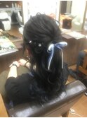 【パーティーヘアセット】ハーフアップアレンジ