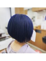 ヘア ナヴォーナ 千代ケ崎店(hair NAVONA) 深海ブルーカラー