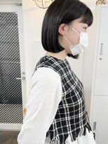 イコ 表参道原宿(ico)&nbsp;ワンレンボブ 切りっぱなし 大人ボブ 地毛風カラー