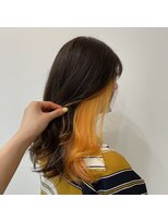 ラフ 原宿(L.a.a.g.f harajuku)&nbsp;インナーカラー×オレンジ@原宿