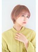 『 ピンクグレージュ ×  透け感 』耳掛け丸みショート ☆