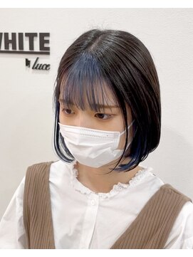 アンダーバーホワイト 阪神西宮店(_WHITE) ナチュラルボブ フェイスフレーミング