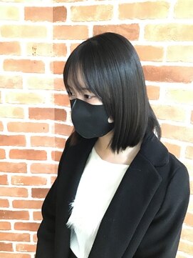 フープ(hoop) 髪質改善ストレート＋アクセントボブ