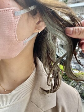 ジエクト カナウ(The Ect canow) 波巻きボブ/ミントベージュ/ミントカラー/イヤリングカラー