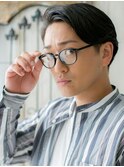 七三オールバック黒髪モテセミウェットスタイルg名護大東