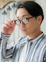モッズヘアメン 名護大東店(mod's hair men)&nbsp;七三オールバック黒髪モテセミウェットスタイルg名護大東