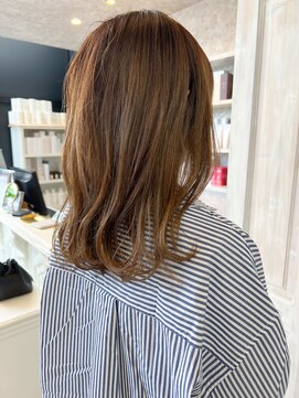 キャアリー(Caary) 福山市美容室Caary人気 ハイトーン夏セミロングゆるふわヘア