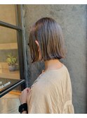ナチュラル外ハネボブ×オリーブベージュ