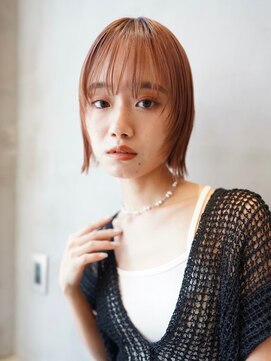 ニコ トウキョウ 渋谷(nico TOKYO) 切りっぱなし/ボブ/ピンクブラウン