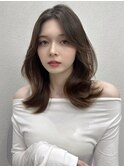 ＊顔回りレイヤー小顔カットセミロング＊美髪【Zina福岡天神】