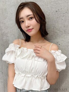 オーブ ヘアー シトリン 石垣島店(AUBE HAIR citrine) 20代・30代_切りっぱなし_透明感ボブ