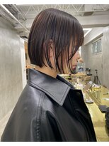 ヤイエ 青山店(yiye)&nbsp;大人ボブ大人ショートボブ切りっぱなしボブ前髪あり前下がりボブ