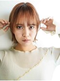 くびレイヤーエモージュ前髪ピンクベージュワンカール【高円寺】