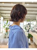 △大人可愛い癖毛風ゆるふわパーマボブパーマミディアムパーマ
