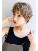 ナチュラルショートミニウルフチェリーブラウン20代30代40代50代