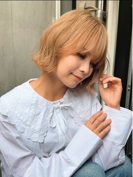 ミルクティーベージュ/レイヤーボブ【石垣】自由が丘