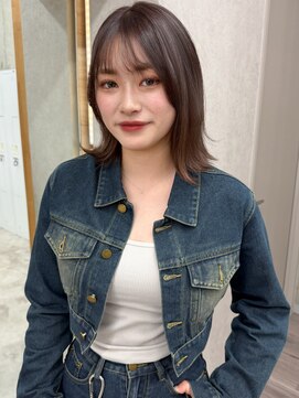 アロ 大阪梅田(alo) 【momoa】透明感ブラウンカラー《ブリーチなし/ブラウン》