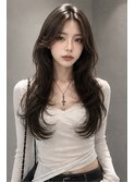 大人可愛いを叶える韓国風ロングレイヤー