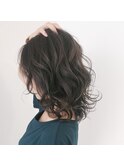 透明感ダークグレージュロブ