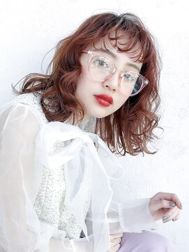 アイティー バイ アルバム 浦和店(IT by ALBUM) アプリコットオレンジ似合わせカットウェーブミディアム_47423