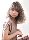 レイヤーヴェールカット x ハイトーンベージュ♪ /梅田/イルミナ